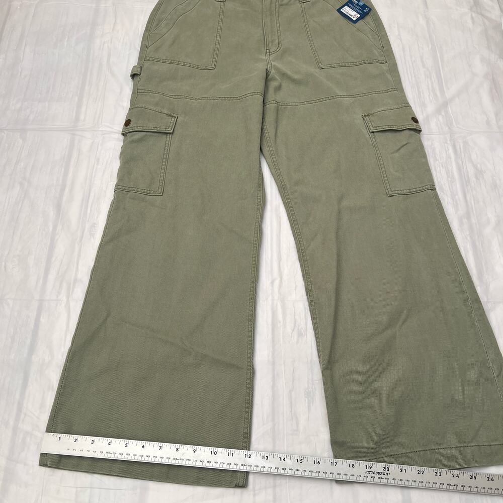 Arizona Women's High-Rise Straight Cargo Green Pant-Juniors Size 13 - Picture 5 of 10